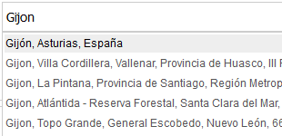 Autocompletar dirección